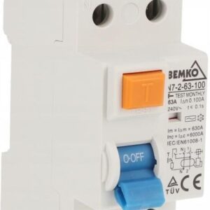 Bemko Wyłącznik Różnicowoprądowy Ac 2P 63A 100Ma A05-N7-2-63-100 (30_491356)