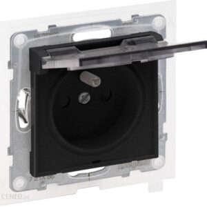 Legrand Suno Gniazdo 2P+Z Ip44 16A 250V Z Przesłoną Czarny 721486