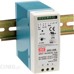 Mean Well zasilacz 40W 13.8V 2.9A, 13.8V 1A (DRC-40A)
