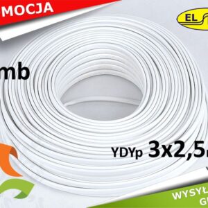 Nkt/Elpar/Tfk/Bitner/ Przewód Ydyp 3x2,5Mm2 450/750V Polski [Instalacyjny Płaski] 13029031./NKT 50mb