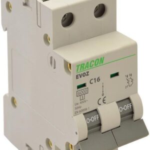 Tracon Electric Wyłącznik Nadprądowy 6A 2P B EVOZ2B6