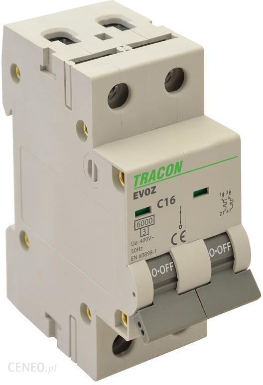 Tracon Electric Wyłącznik Nadprądowy 6A 2P B EVOZ2B6